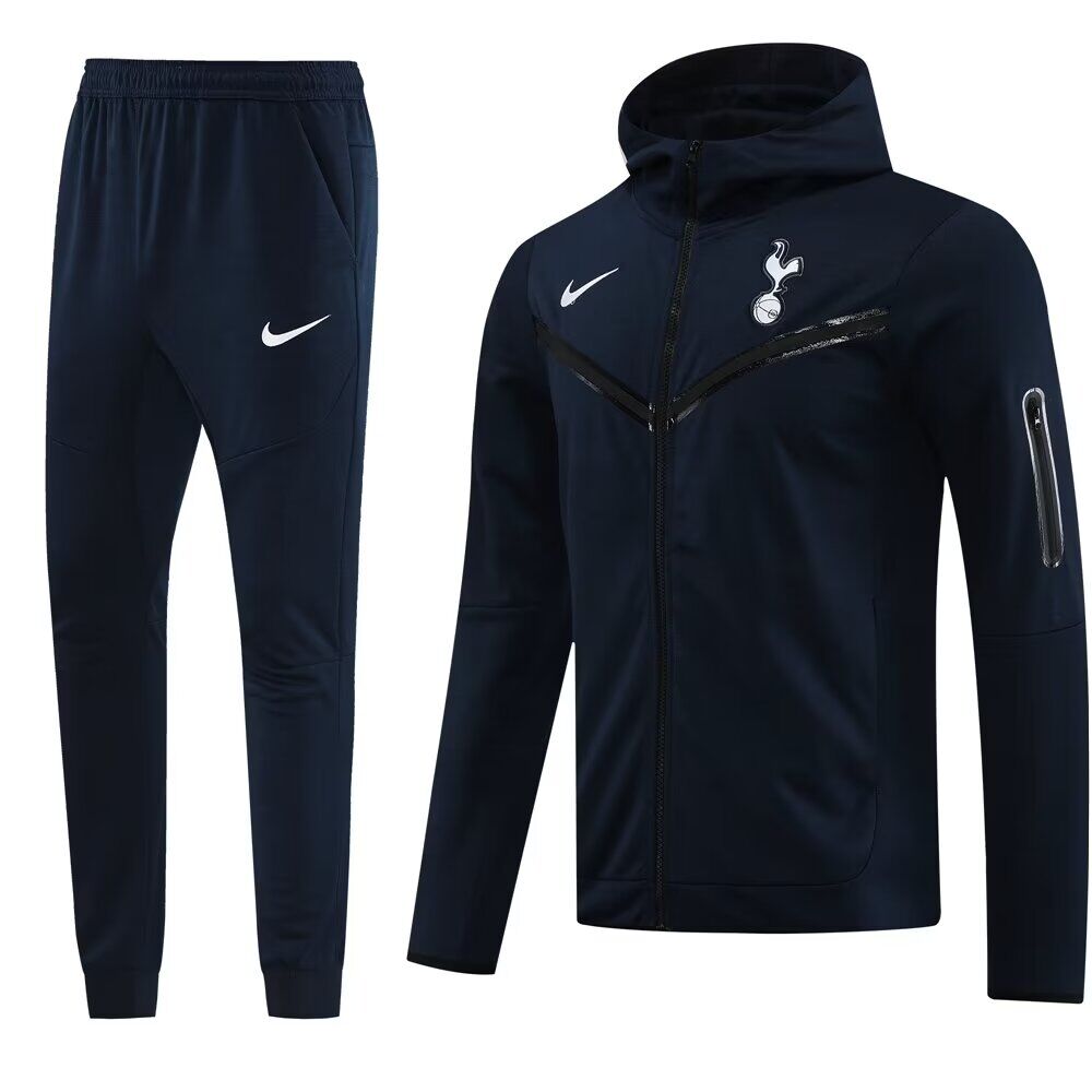AAA Quality Tottenham 23/24 Hoodie Tracksuit - Navy Blue/White
